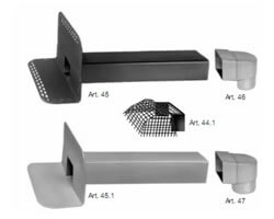 Flagon TPO slivnik zidni kvadratni 100x100 L500